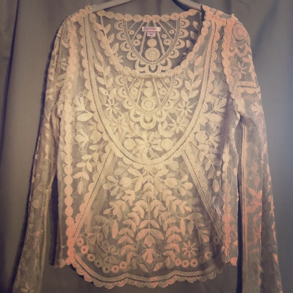 Xhilaration Tops - Xhilaration Lace Blouse